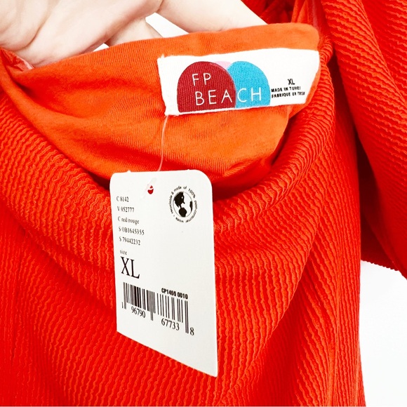 Free People Beach Bubbly Mini Dress in Flame Size XL NWT - Picture 9 of 10